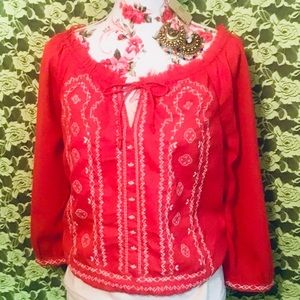 NWDT EMBROIDERED BOHO BLOUSE